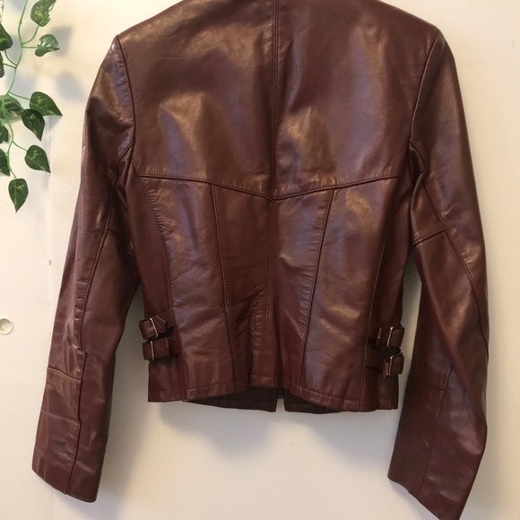 Vintage Avant Garde red leather zippered jacket - Picture 4 of 10